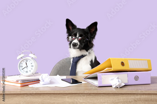 Cute Border Collie dog with...