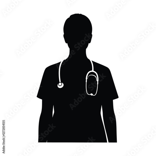 silhouette of a doctor