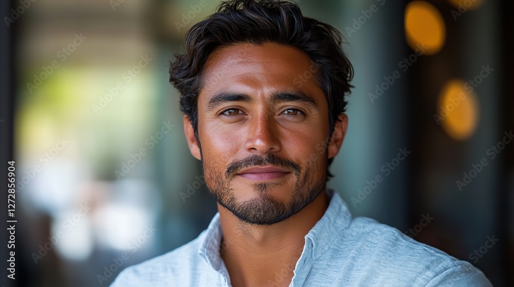 confident young latino entrepreneur radiating success,happiness in a professional portrait confident young latino entrepreneur radiating success,happiness in a professional portrait