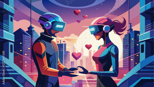 Futuristic Virtual Reality Love – Sci-Fi Cyber Romance in the Metaverse