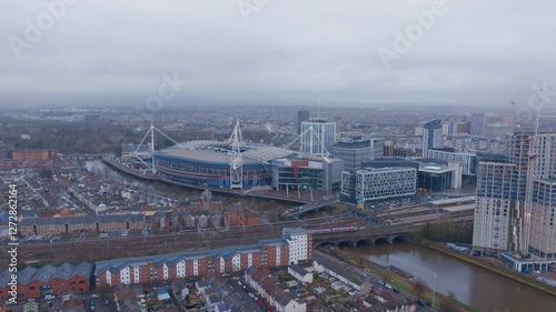 Cardiff City Aerial View Drone 2
