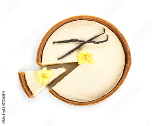 Vanilla cheesecake with a s...