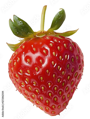 Hyper-Realistic Painting of a Strawberry – PNG with Transparent Background