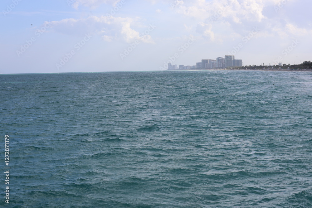 Sea and sky city view on distance Sea and sky city view on distance