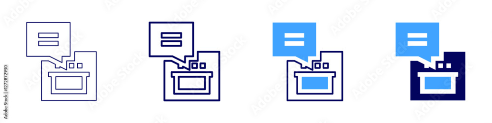 Device housing icon in 4 different styles. Thin Line, Line, Bold Line, Duotone. Duotone style. Editable stroke Device housing icon in 4 different styles. Thin Line, Line, Bold Line, Duotone. Duotone style. Editable stroke