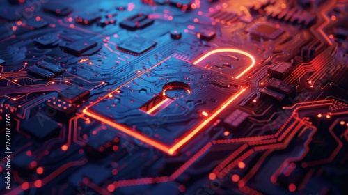 A cyber security-themed background featuring a glowing digital shield. IT security visuals.
