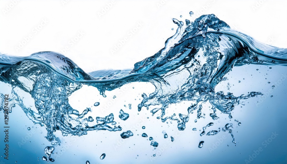 Obraz premium Water splash on white background
