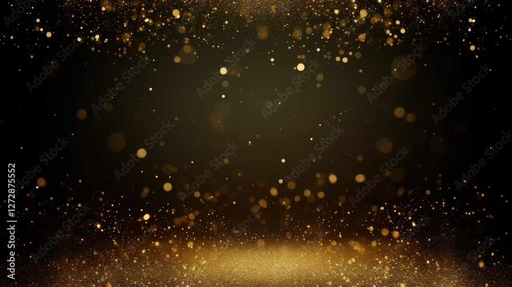 Gold glowing stars and particle background. Gold glowing stars and particle background.