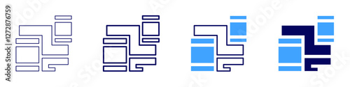 Digital assistant icon in 4 different styles. Thin Line, Line, Bold Line, Duotone. Duotone style. Editable stroke