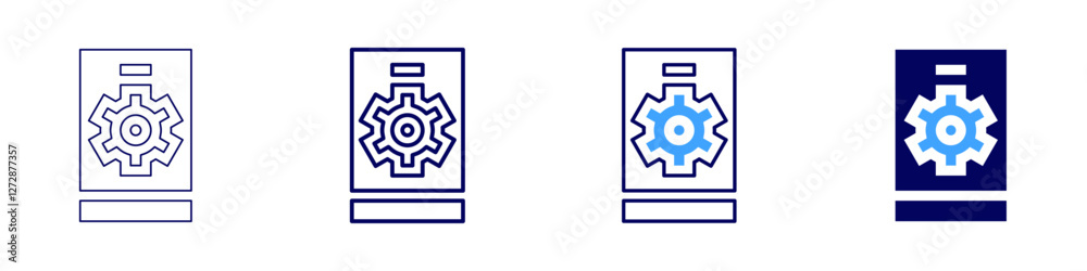 GPS device icon in 4 different styles. Thin Line, Line, Bold Line, Duotone. Duotone style. Editable stroke GPS device icon in 4 different styles. Thin Line, Line, Bold Line, Duotone. Duotone style. Editable stroke