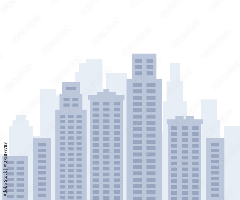 Fototapeta premium Silhouette of the city stock illustration