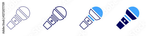 Host icon in 4 different styles. Thin Line, Line, Bold Line, Duotone. Duotone style. Editable stroke