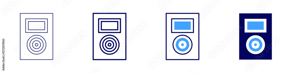 Recording device icon in 4 different styles. Thin Line, Line, Bold Line, Duotone. Duotone style. Editable stroke Recording device icon in 4 different styles. Thin Line, Line, Bold Line, Duotone. Duotone style. Editable stroke