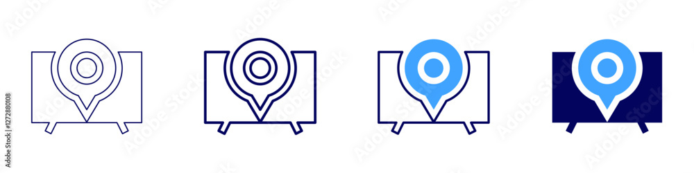 Tracking device icon in 4 different styles. Thin Line, Line, Bold Line, Duotone. Duotone style. Editable stroke Tracking device icon in 4 different styles. Thin Line, Line, Bold Line, Duotone. Duotone style. Editable stroke