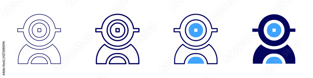 Webcam icon in 4 different styles. Thin Line, Line, Bold Line, Duotone. Duotone style. Editable stroke Webcam icon in 4 different styles. Thin Line, Line, Bold Line, Duotone. Duotone style. Editable stroke
