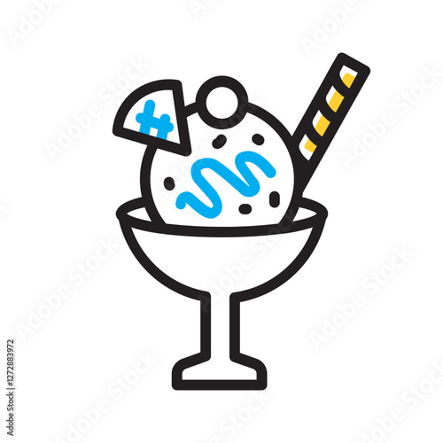 Vector multi color icon for Desset