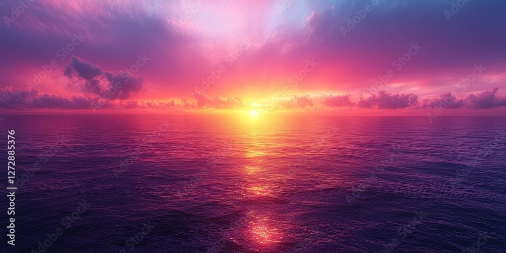 Obraz premium Minimalist Sunset Gradient Background 