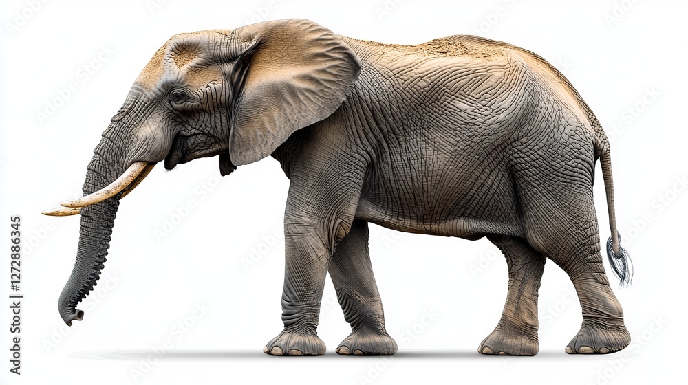 Fototapeta premium elephant png on transparent background perfect for wildlife projects nature designs,educational materials featuring majestic animals