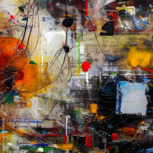 Abstract Expressionism Colorful Chaos Backgrounds
