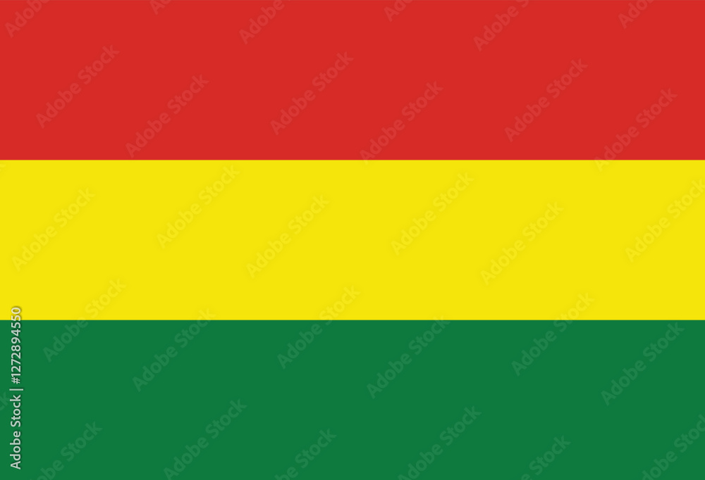 Bolivia flag. Flag of Bolivia. The official ratio. Flag icon. Standard color. Standard size. A rectangular flag. Computer illustration. Digital illustration. Vector illustration. Bolivia flag. Flag of Bolivia. The official ratio. Flag icon. Standard color. Standard size. A rectangular flag. Computer illustration. Digital illustration. Vector illustration.