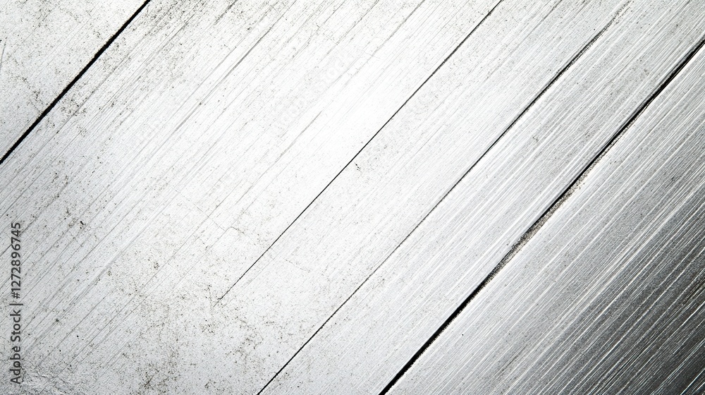 Obraz premium Diagonal white metal sheets, textured surface, industrial background, design element