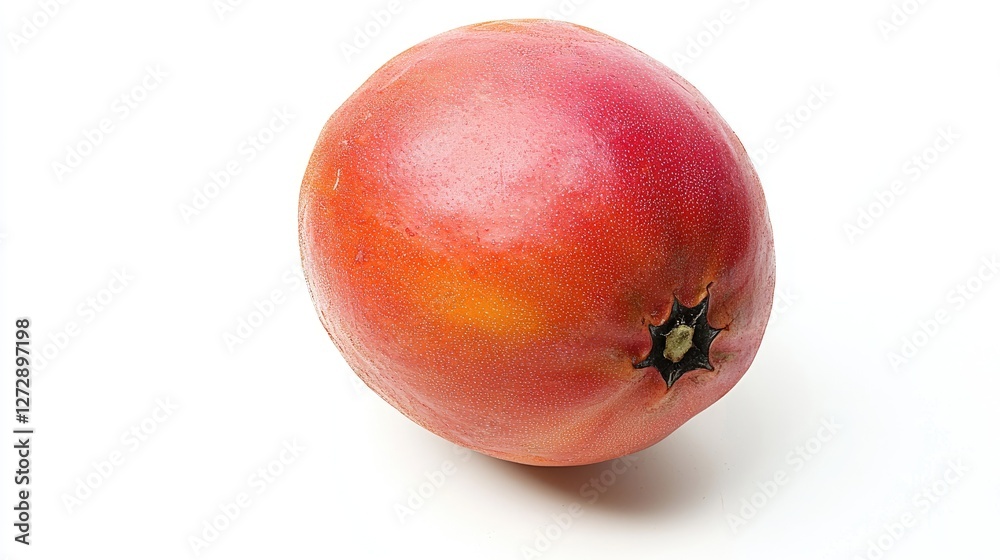 A whole papaya with its smooth orange skin, isolated on white, emphasizing its natural, healthy appeal A whole papaya with its smooth orange skin, isolated on white, emphasizing its natural, healthy appeal