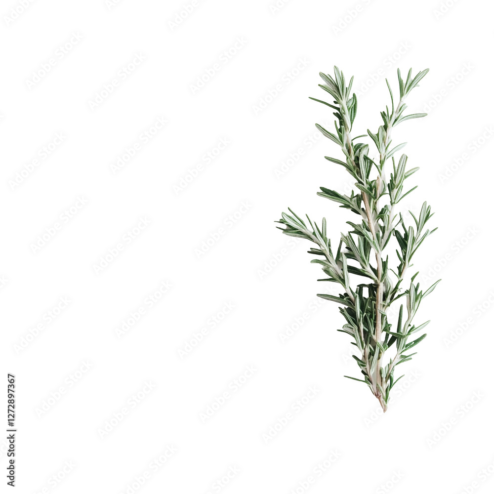 Rosemary sprig on black background simple herb botanical photography Rosemary sprig on black background simple herb botanical photography