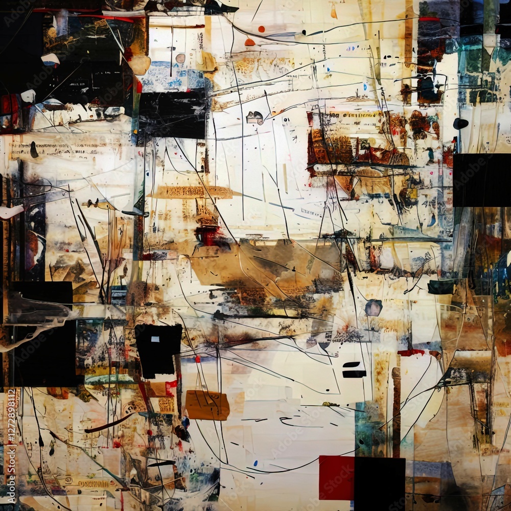 Fototapeta premium Abstract Expressionism Colorful Chaos Backgrounds