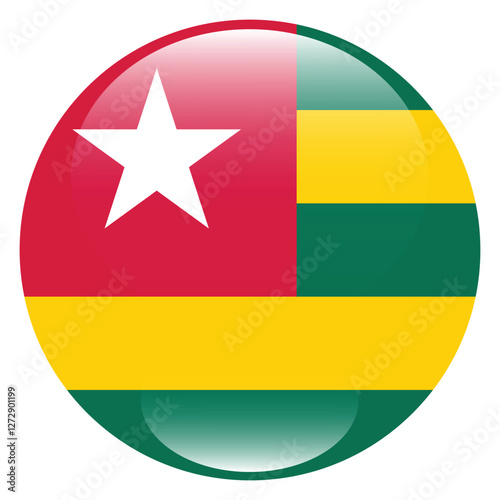 Free Download Togo circle flag logo icon digital vector illustration - GFXLoad