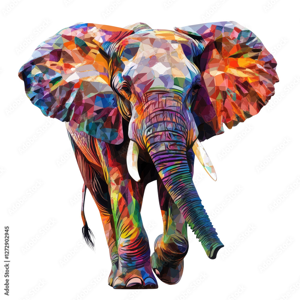 Obraz premium Elephant drawing wildlife animal isolated on transparent background