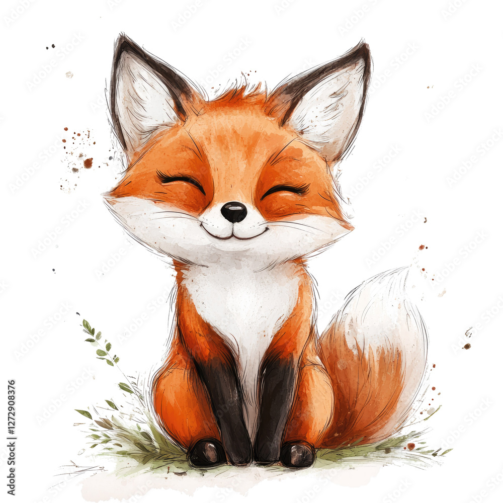 Obraz premium Fox wildlife animal mammal isolated on a transparent background
