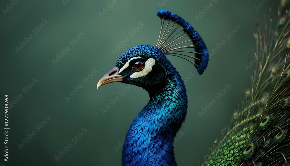 Majestic Peacock Portrait – Ultra-Realistic Close-Up with Iridescent Feathers Majestic Peacock Portrait – Ultra-Realistic Close-Up with Iridescent Feathers