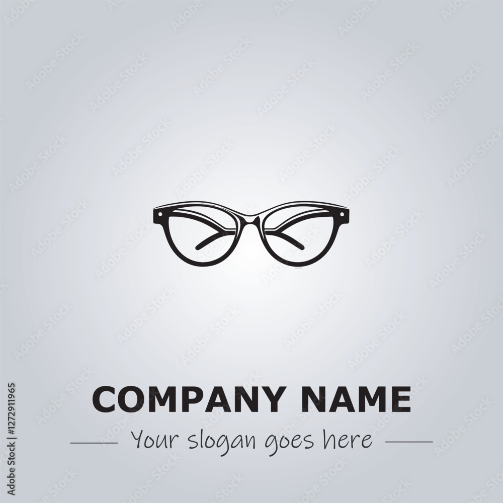 Glasses logo company design illustration
