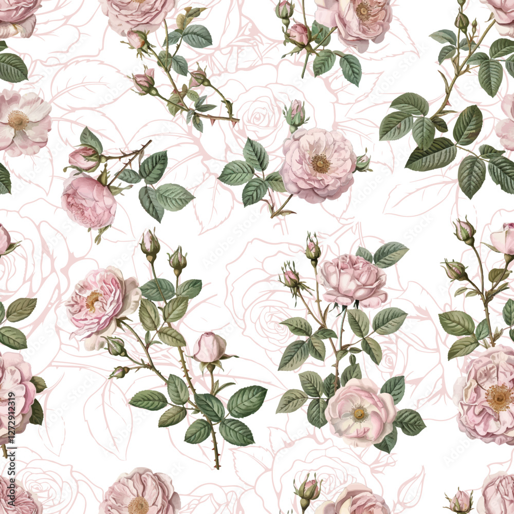 Lovely and Beautiful Spring Flowers Pattern for Fabric, Wallpaper, and More Lovely and Beautiful Spring Flowers Pattern for Fabric, Wallpaper, and More
