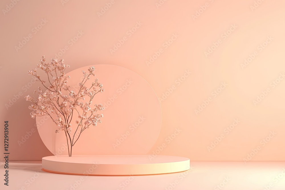 Peach Studio Minimalist Flower Product Display Peach Studio Minimalist Flower Product Display