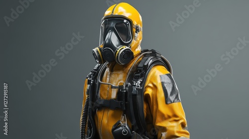 Scba breathing apparatus urban firefighter training - high-resolution gigapixel image