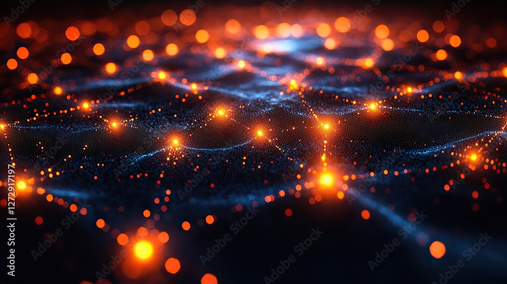 Fototapeta premium futuristic network of cloud computing,blockchain technology a vibrant 3d polygonal illustration depicting the interconnected world of digital currency,modern tech