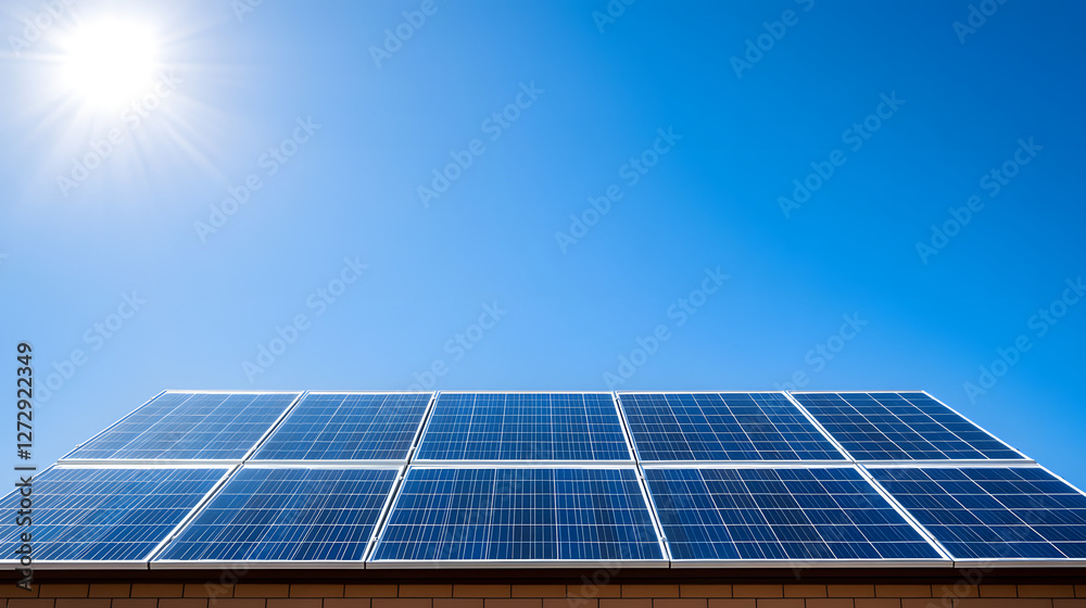 Modern House with Solar Panels on the Gable Roof, Simple Design
Modern House with Solar Panels on the Gable Roof, Simple Design