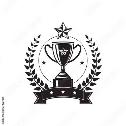 award silhouette vector clip art logo design