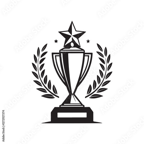award silhouette vector clip art logo design