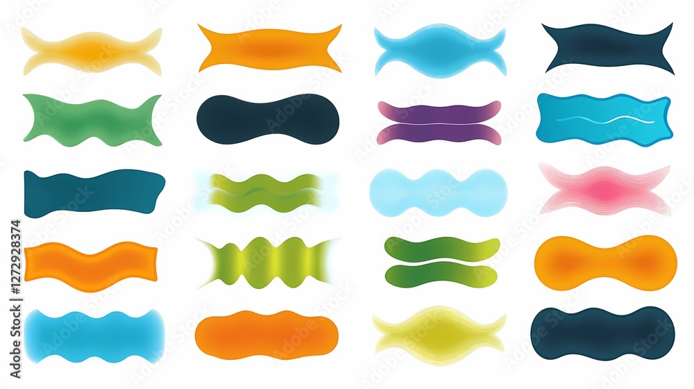 Collection of Zigzag Wavy Rectangular Frames Collection of Zigzag Wavy Rectangular Frames