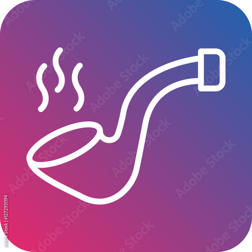 Smoking Pipe Icon Style