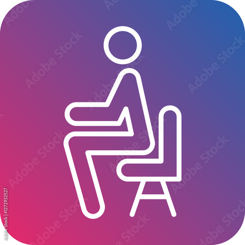 Sit Up Icon Style