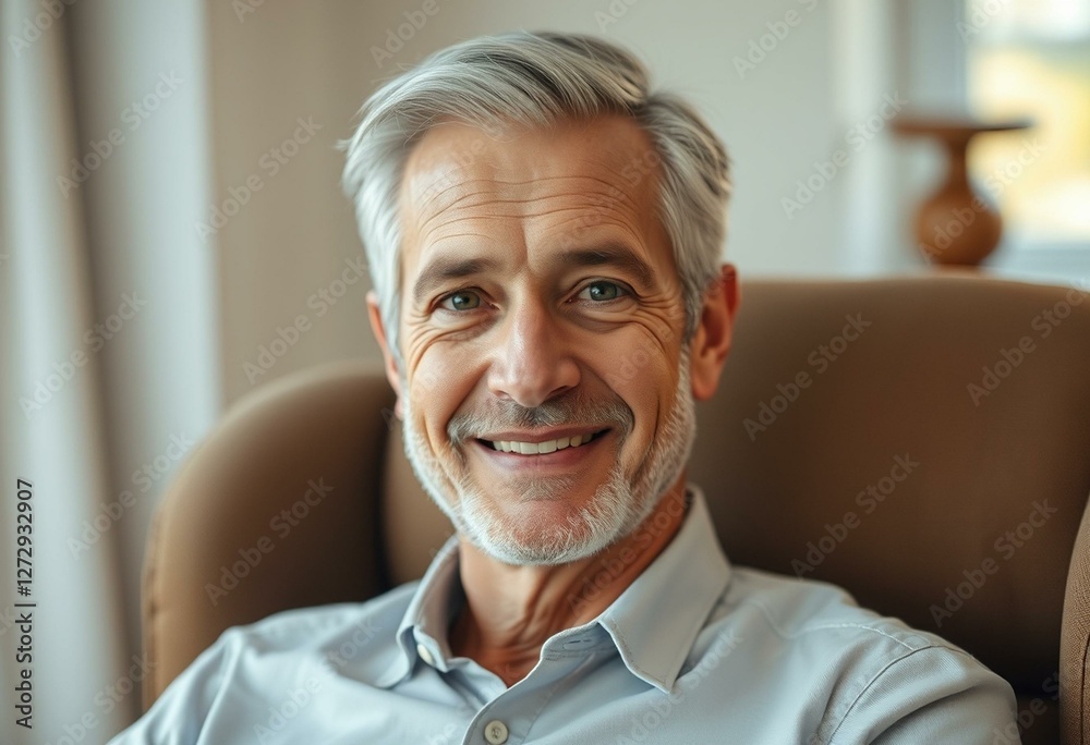 Portrait of an overweighted old man in natural light Portrait of an overweighted old man in natural light