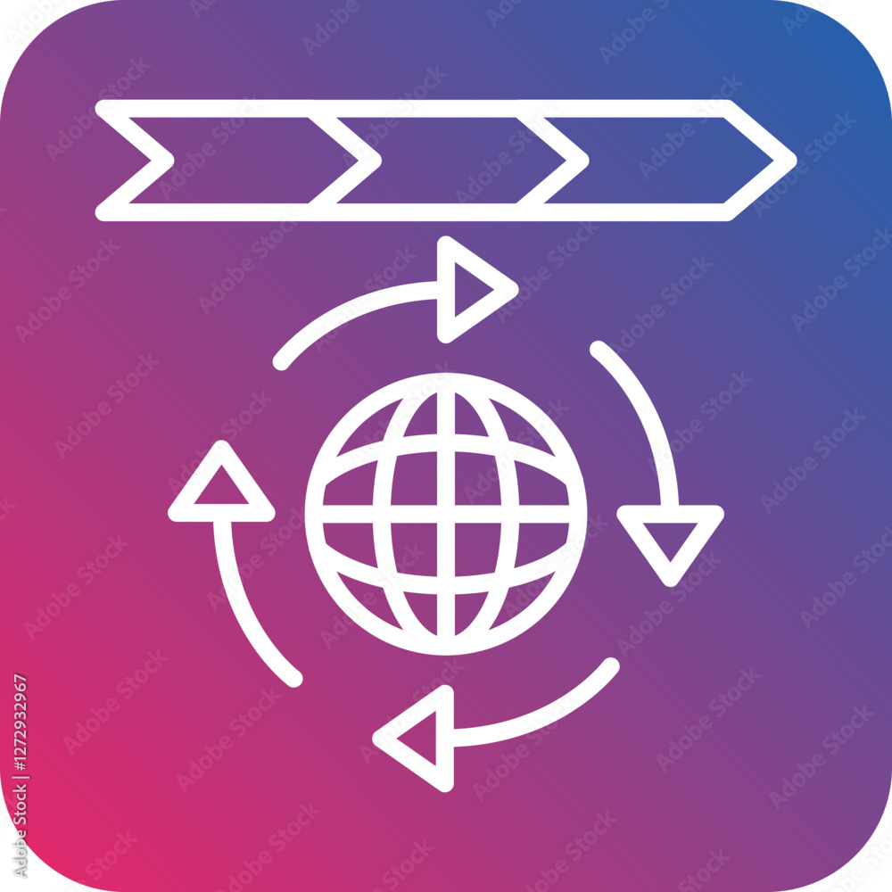 Circular Vs Linear Economy Icon Style Circular Vs Linear Economy Icon Style