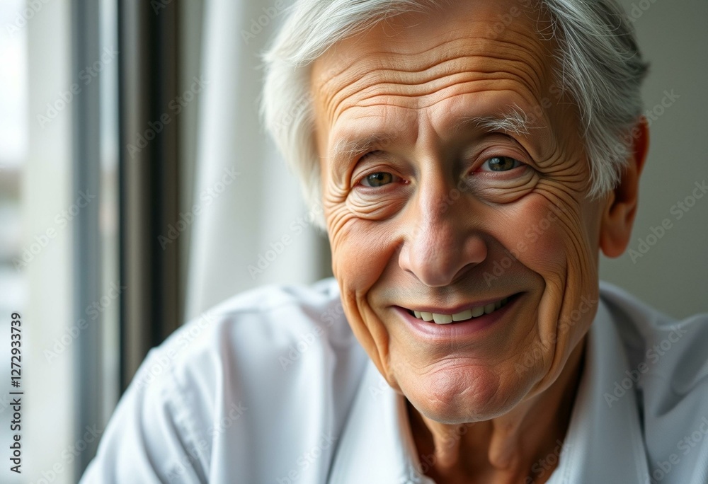 Portrait of an 80-year-old man in natural light Portrait of an 80-year-old man in natural light