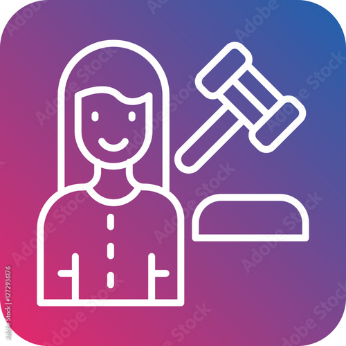 Judge Female Icon Style