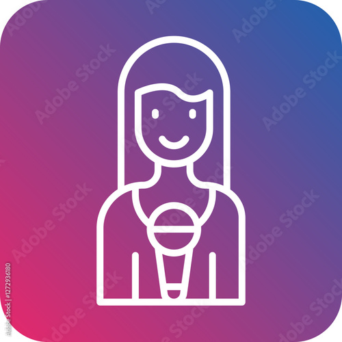 Journalist Female Icon Style