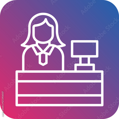 Clerk Female Icon Style