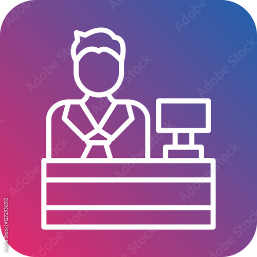 Clerk Male Icon Style